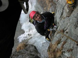 ..Mario,la guida di Novara sul dry del 4°tiro..foto marco&mirella conti