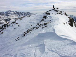la vetta della Testa Rognosa della Guercia (21-1-2007)