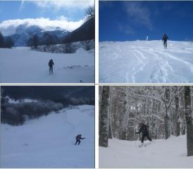 in alto a sx: la bella rampa dell'Uccettù sullo sfondo