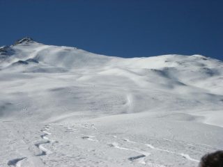 Vista del pendio con scivolo finale