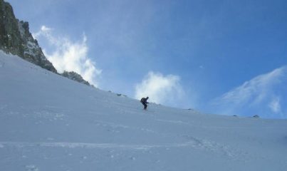 In discesa nel tratto ripido