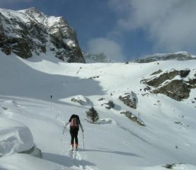 L'inizio dei bellisimi pendii sovrastati dal Corno Vitello