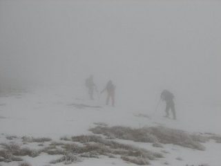 visibilità quasi zero durante la salita