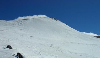 Cratere di nord est con la parete di discesa