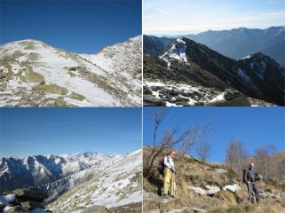 La cresta a sx del colle, il colle e la punta, il panorama verso la valle Orco, incontro con Corrado