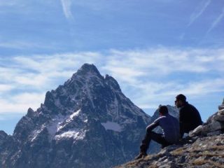 Il Boss e la Ninfa si godono lo spettacolo dalla cima.