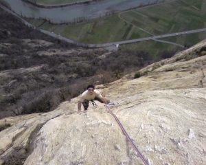 Fabri all'ottavo tiro della via