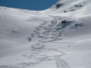 la parte superiore dell'itinerario