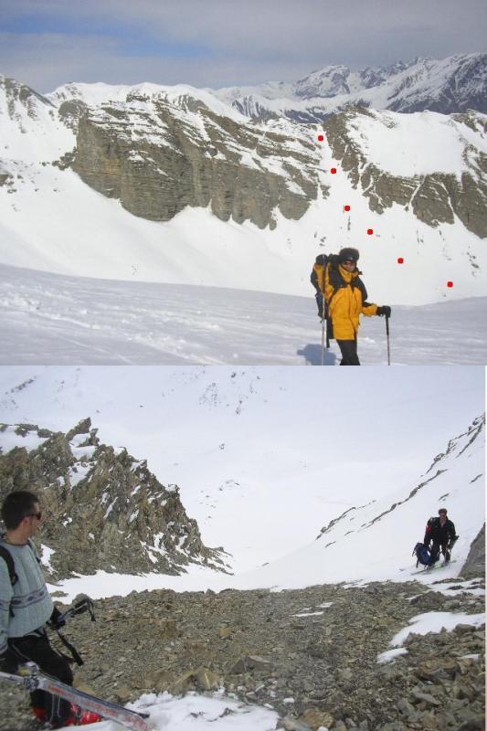 1 sopra di Fabri il canale 2 canale dall'alto
