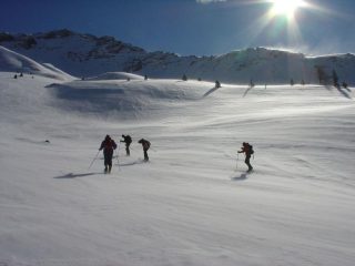 Spazzolate di vento durante la salita.