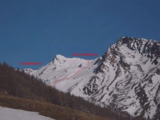 la parte alta dell'itinerario