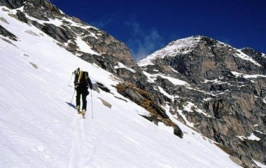 pendii ripidi in salita al  Colle Est D'Ambin