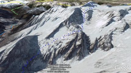 L'itinerario visto da Google Heart