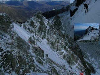 parte alta della discesa e cresta