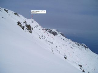 Punta Ostanetta - Parete est