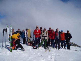 il gruppo in vetta