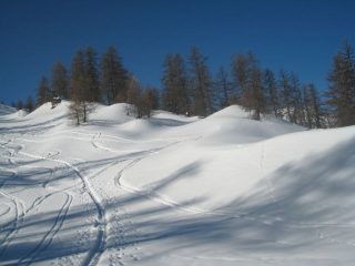L'innevamento nel tratto centrale(2000 mt)