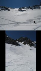 Il pendio di salita con neve 