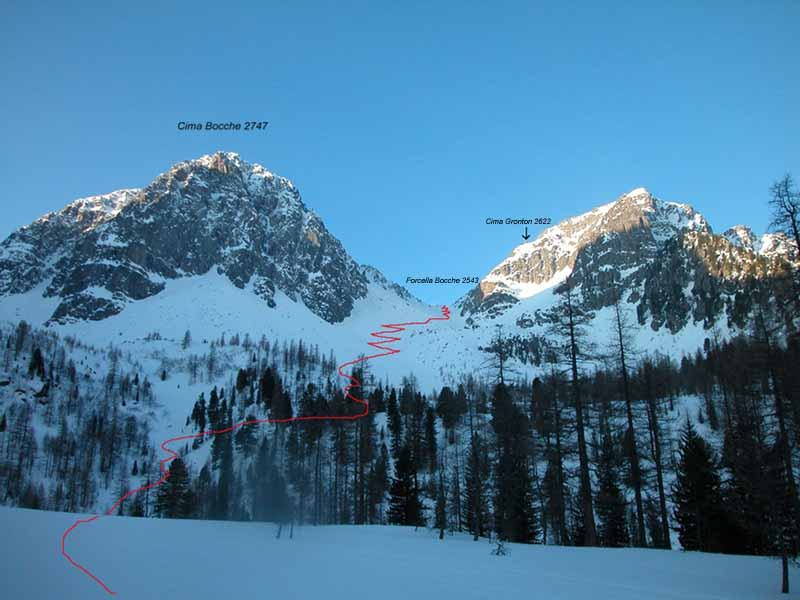 Il tracciato come si sviluppa da Camp de l'Ors (9.04.07)