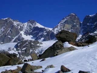Lo Scerscen, il Bernina, la Cresta Guzza, il canale Folatti