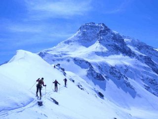 Durante il lungo traverso di cresta
