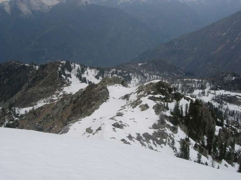 Il tratto tra il colletto e la vetta