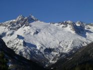 Da sx - La Cima di Rosso, la Cima di Vazzeda, Il Passo Vazzeda, la Cima di Valbona, il Monte Rosso