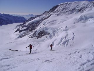 Salendo verso l'attacco della cresta