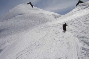 la vetta dell'Allalinhorn dal Feejoch