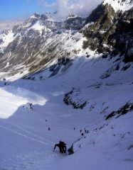 Il tratto ripido della salita