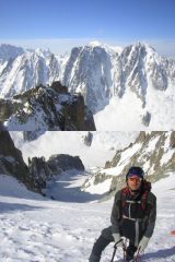 1dalla cima verso Aig.Verte-Droites,sullo sfondo il Bianco2al colletto,sotto il Gl. du Milieu