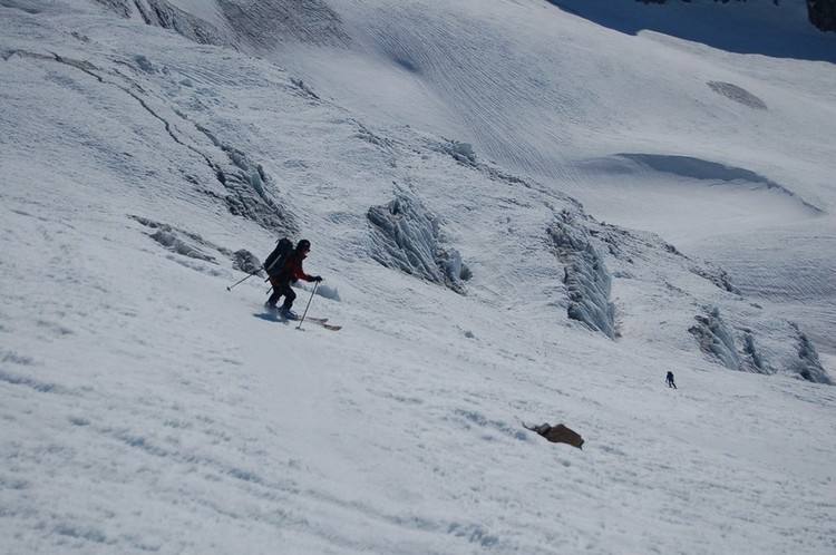 scendendo da sotto il Grunneghorn