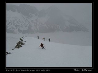 discesa dal gross wannenhorn