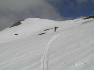 Gianluca in vista della vetta