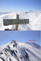 1 cima (dietro c'e' la Roudel) 2 dall'anticima il divertente tratto di cresta
