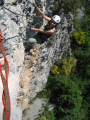 Irina nel tratto strapiombante