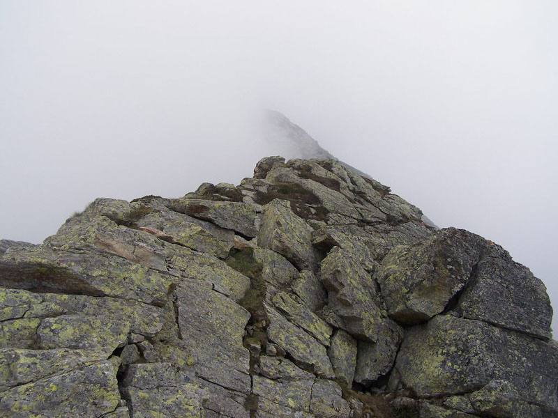 Un passaggio molto esposto ma facile della Cresta, dietro forse la Quinzeina?