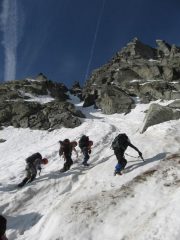 il canale nord deviando dal Couluor Blanc