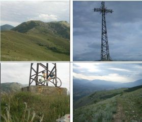 In alto a sx la Piana Pacile;in basso a dx il versante Ovest di Colle Mitra