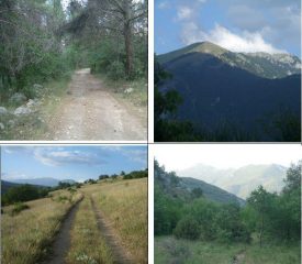1)sterrata iniziale 2)verso Monna di Popoli 3) e 4) in V.Gemmina verso il Cappucciata.