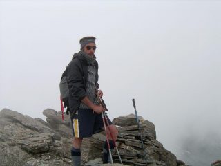 Roman in vetta alla Punta dell'Asgelas