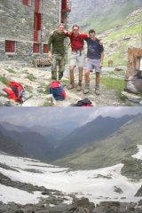 1 al Vallanta, a metà della fatica 2 Passo di Vallanta versante francese