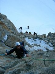 Il tratto attrezzato per la salita al Festijoch