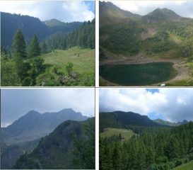 1)radura sotto il Lago Erdemolo 2)Lago e Hoaspitz 3)Sasso Rotto e C. Sette Selle 4)V.Laner (Intertol)