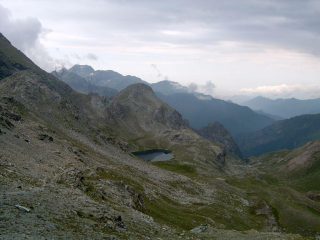 Il versante di Piamprato con il Lago della Reale
