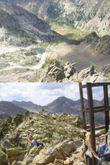 1 dalla cima il lago di Valcuca ed il Pian Valasco 2 Marco saluta la croce e comincia la discesa