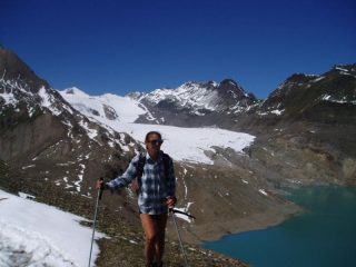 dal passo di Gries vista sul ghiacciaio del Blinnnenhorn