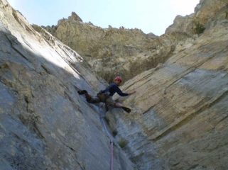 Splendido diedro del terzo tiro di 5+/6a