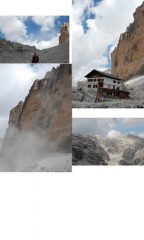 il rifugio; nuvolone di polvere dopo il crollo