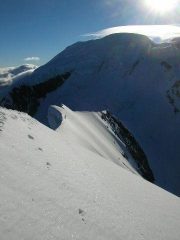 L'inizio della cresta dalla vetta della Bionnassay.
